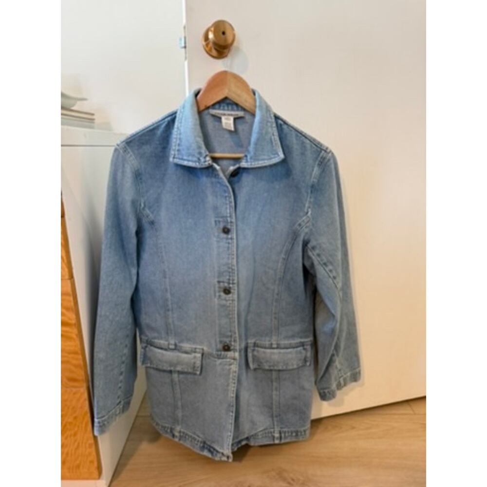 Vintage Jones Wear Denim Jacket Coat Light Wash Tailored Jean Jacket  ✨